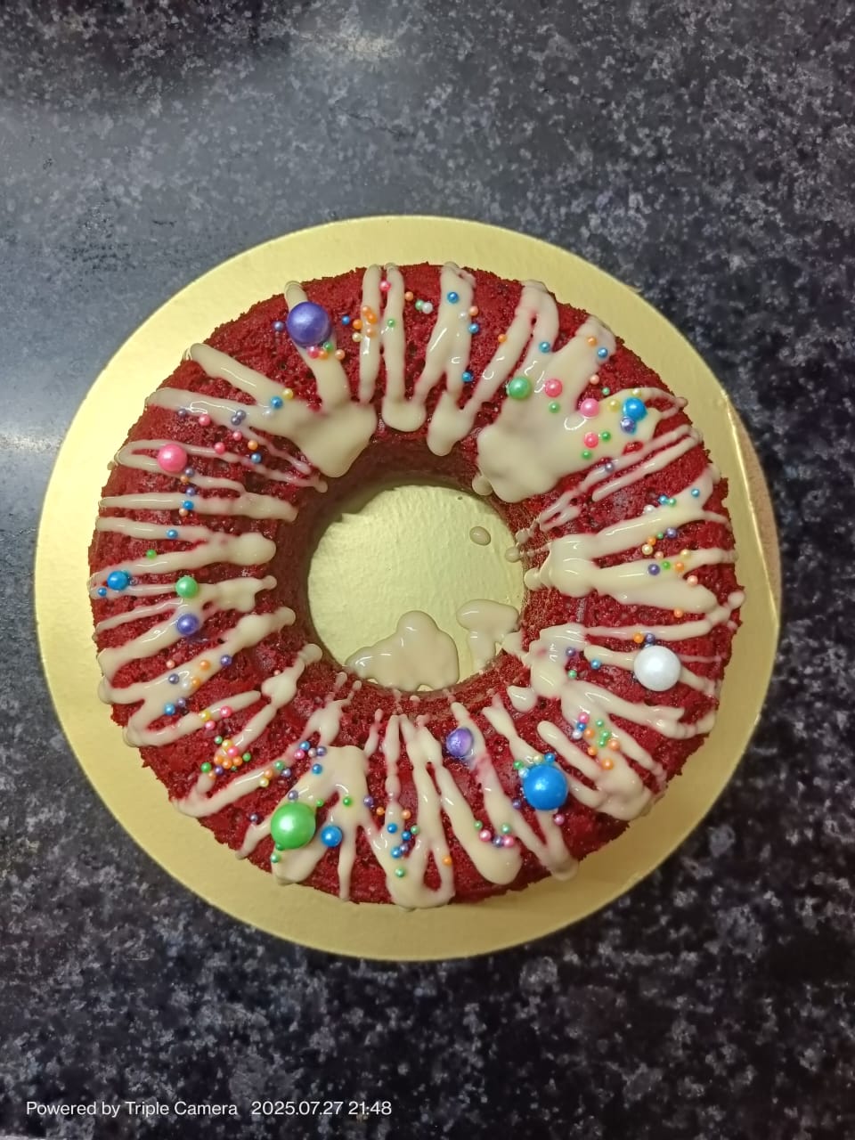 Red velvet tea cake from Ratna's Cakery
